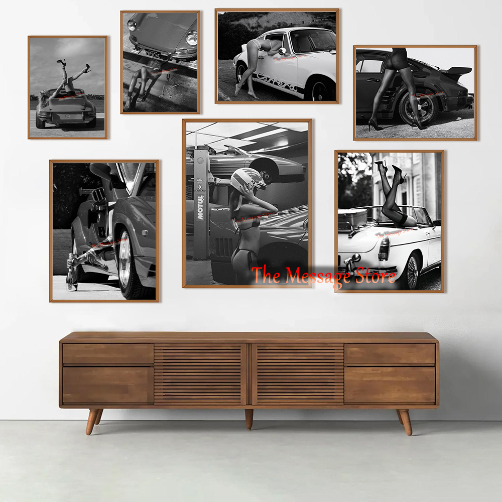 Luxury Lifestyle Picture - Poster su Tela con Auto Sportiva