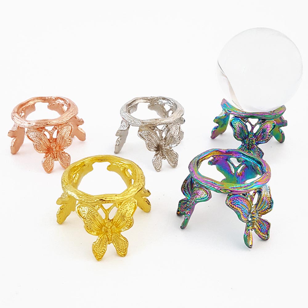 Crystal Ball Decor - Supporto in Metallo a Forma di