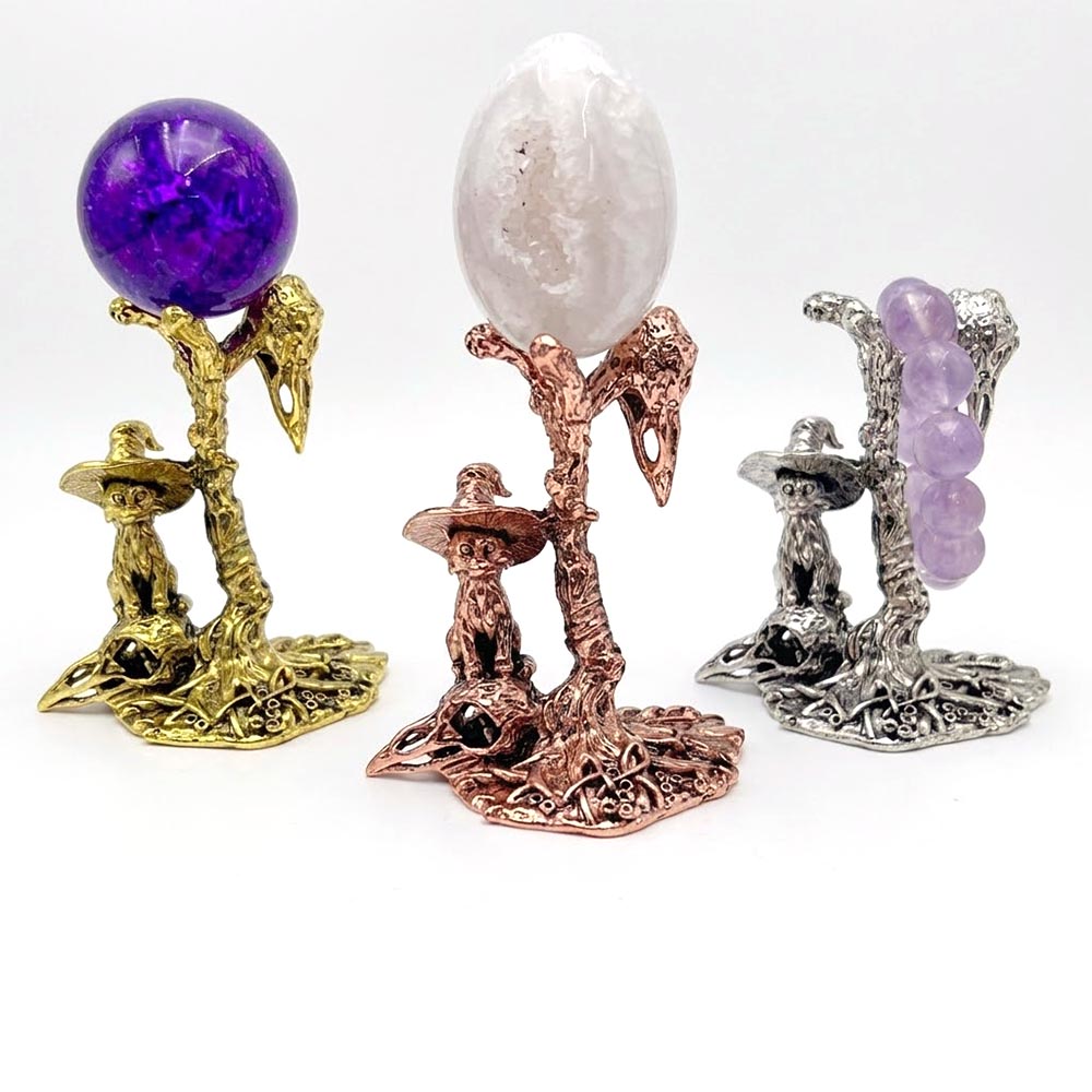 Crystal Ball Decor - Supporto in Metallo a Forma di