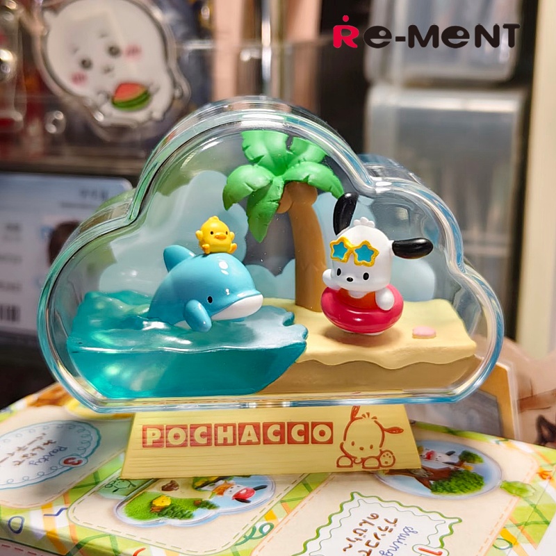 Crystal Ball Decor - Re-Ment Pochacco Terrario Micro Paesaggio Bottiglia